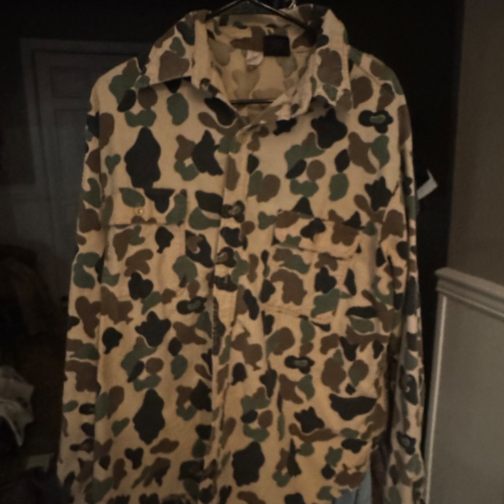 Mens Large Vintage Camo Jacket/Shirt - Picture 2 of 3